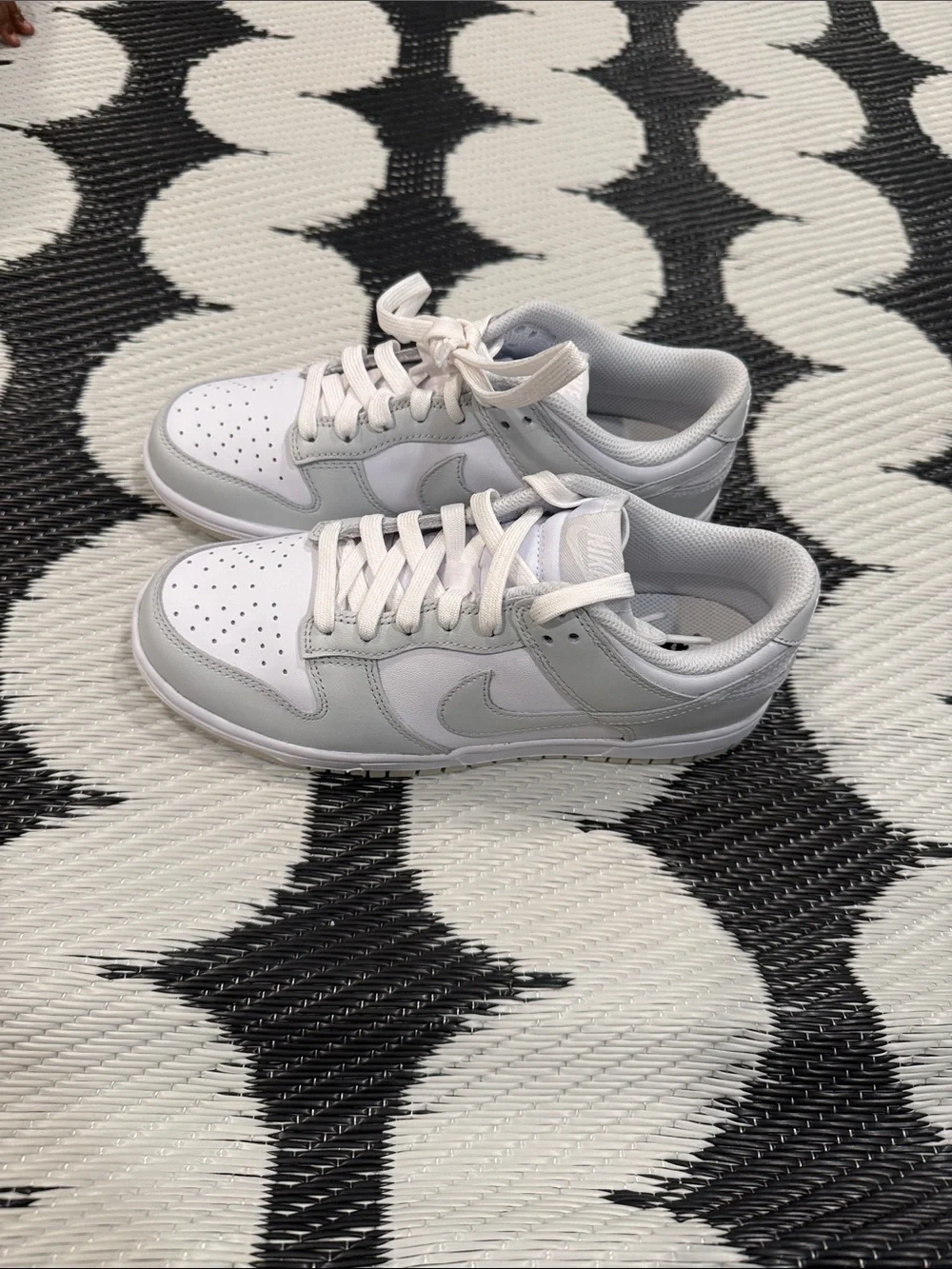 Nike Kids White and Light Gray Low-Top Sneakers